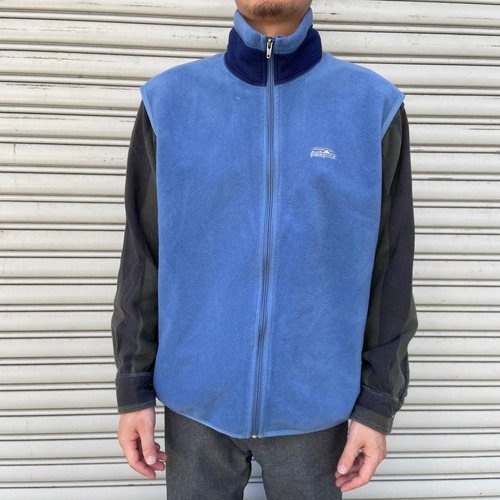 patagonia USA製　パタゴニア　フライヤーフリースベスト　青系　L