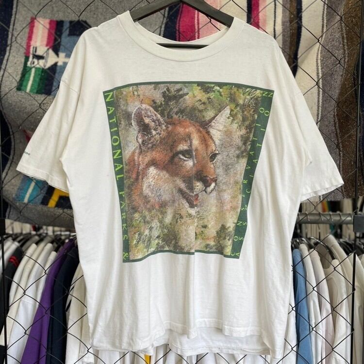 90s USA製 動物園 アニマル系 半袖Tシャツ シングルステッチ デザインプリント 古着 古着屋 埼玉 ストリート オンライン 通販
