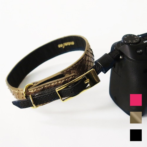 本革カメラハンドストラップ パイソン革 Camera HandStrap Python Leather