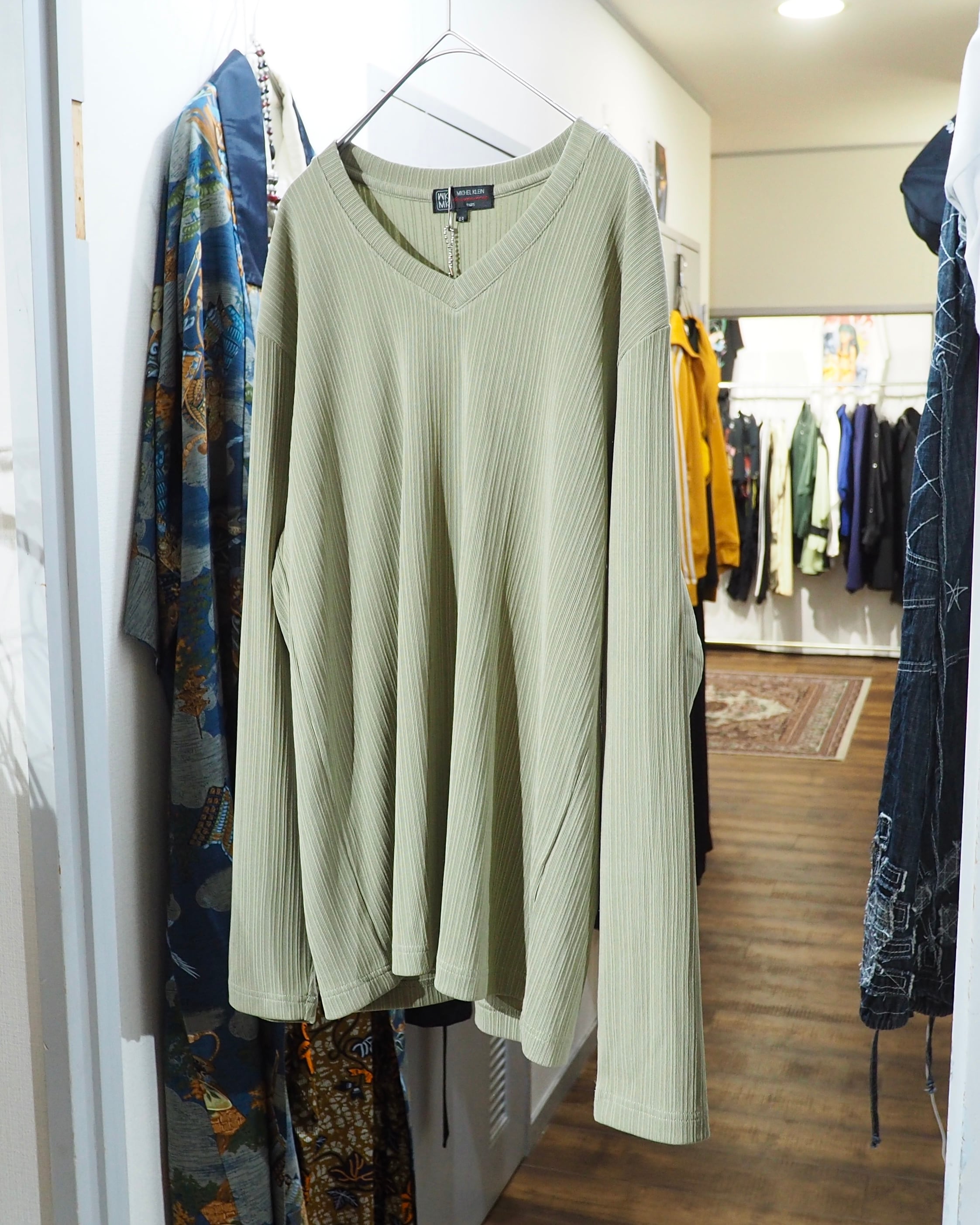 " MICHEL KLEIN HOMME " Pleats Design Long sleeve Tee