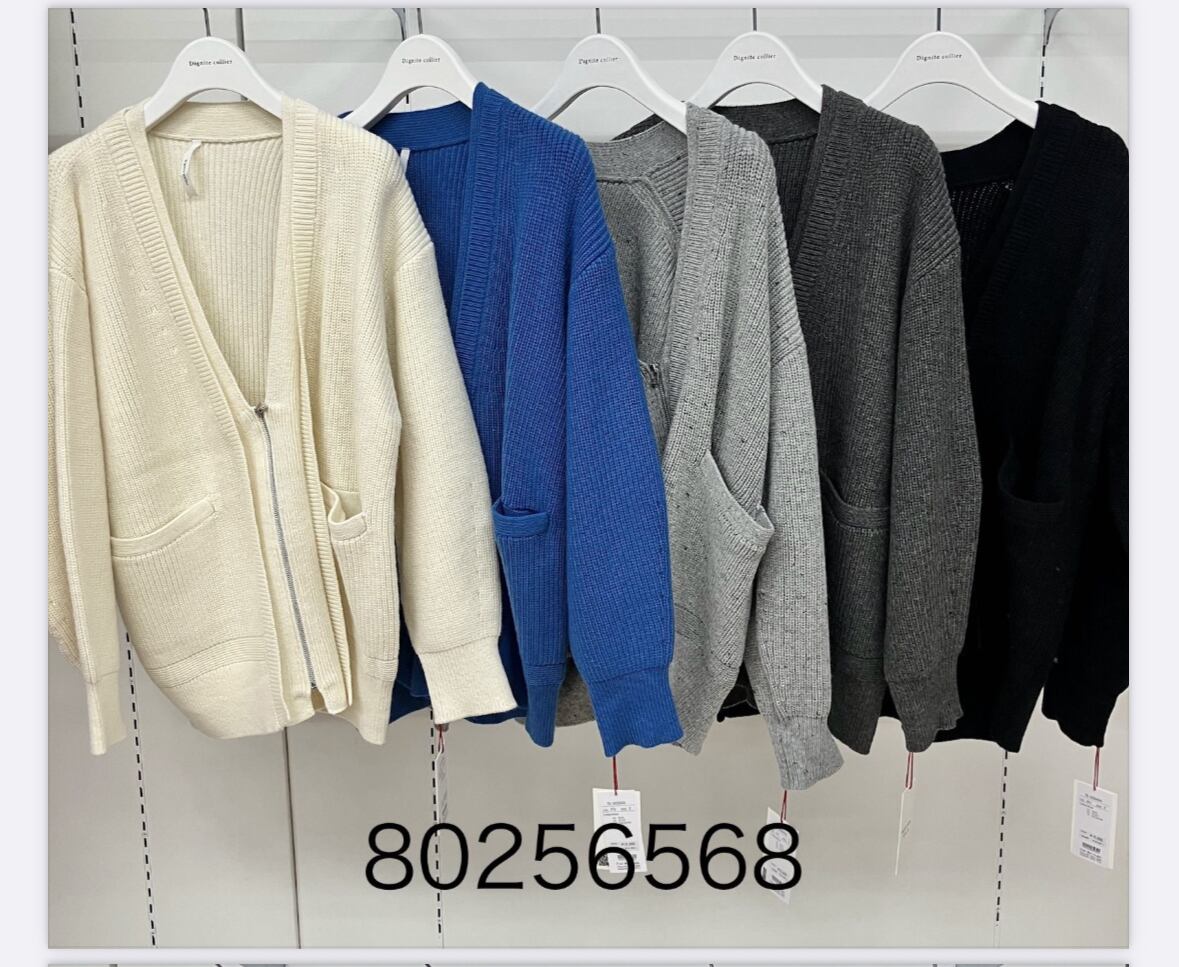 ZIP knitカーディガン Dignité collier 80256568 2512b-005 | BlueOnion