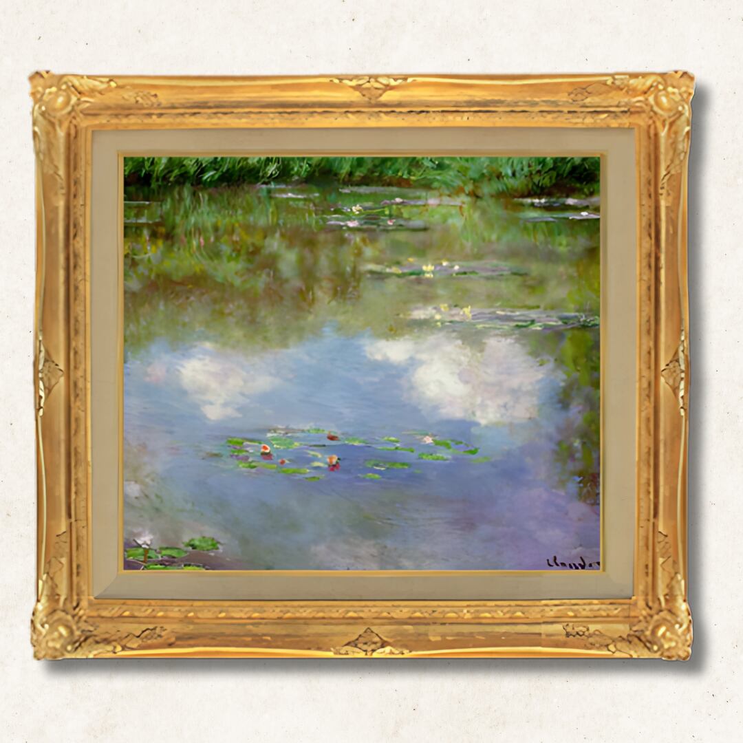 直筆仕上げ油絵【クロード・モネ】睡蓮(1)F10 絵画 アート インテリア 風景画