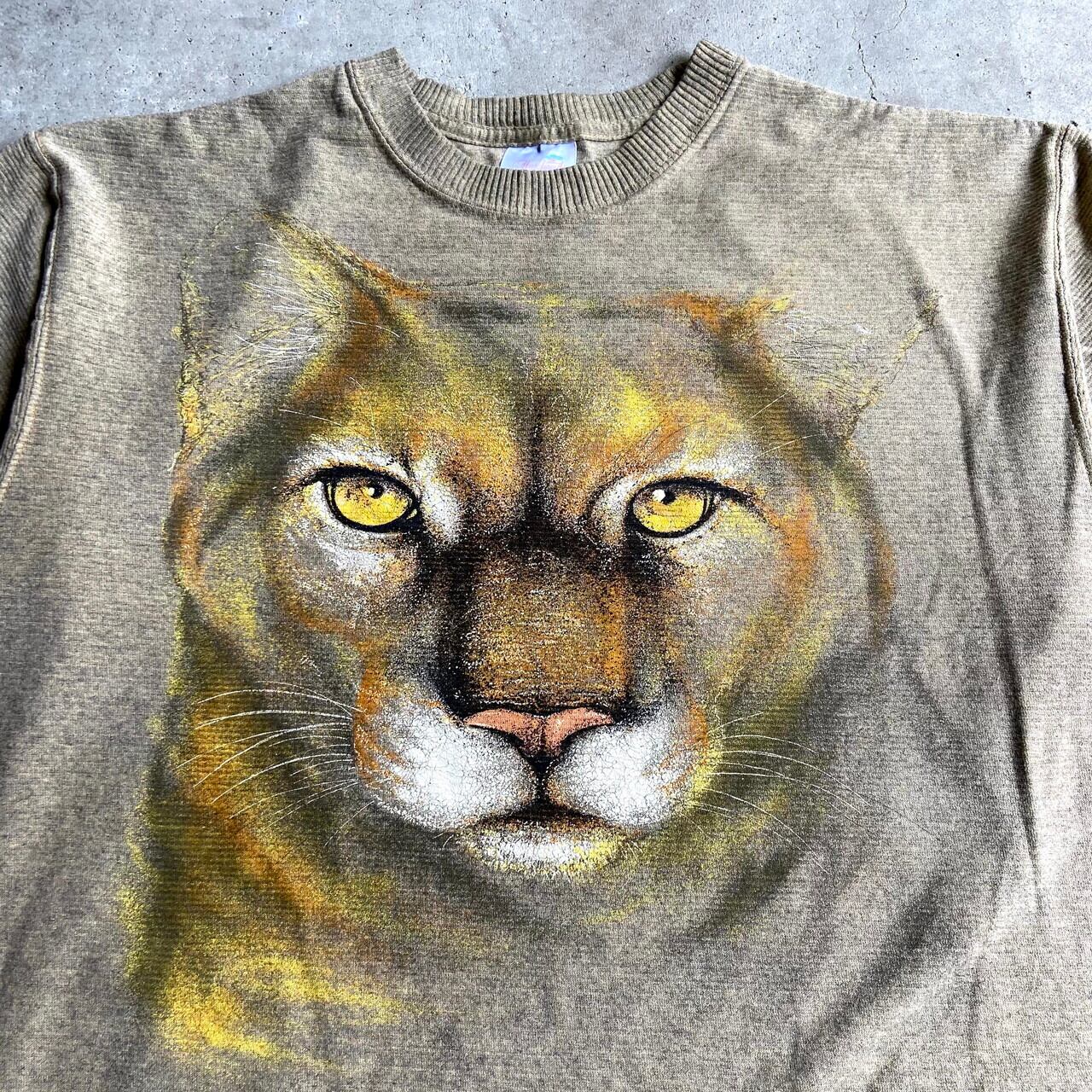90年代 Usa製 メスライオン アニマルプリントtシャツ メンズxl 古着 90s ビンテージ ヴィンテージ シングルステッチ 動物 イエロー 黄色 Tシャツ Sa Cave 古着屋 公式 古着通販サイト