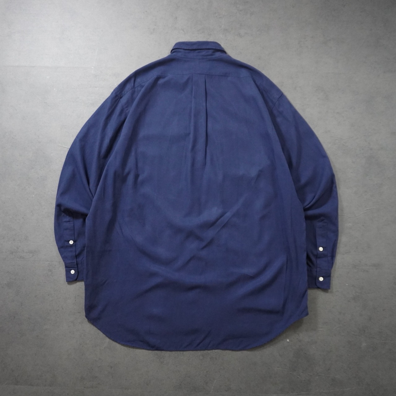 90s Ralph Lauren SILK COTTON shirt BLAKE NAVY XL 古着 - 13