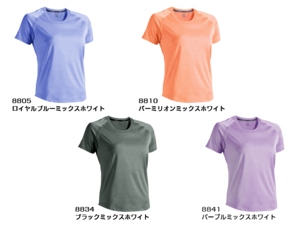 【在庫商品】さらっと着れる！ウィメンズフィットネスストレッチTシャツ