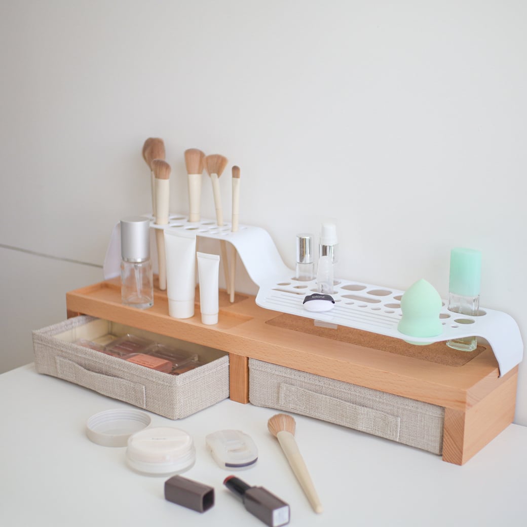 コスメラック メイクアップスタンド 化粧品収納 ディスプレイ 木製ミニ