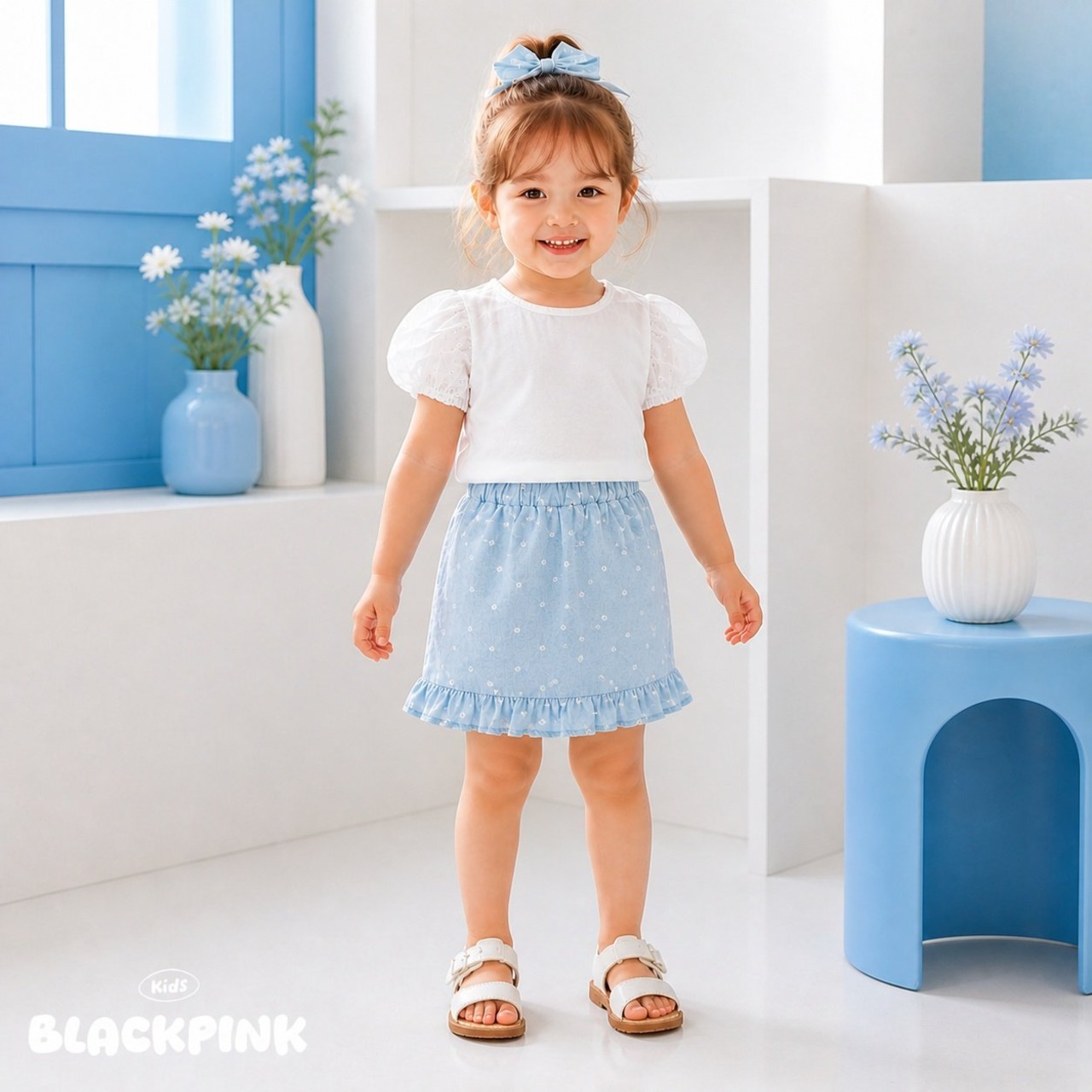 [BLACKPINK] Monée Blue Skirt (2XL) / [블랙핑크] 모네해지청스커트 (2XL)