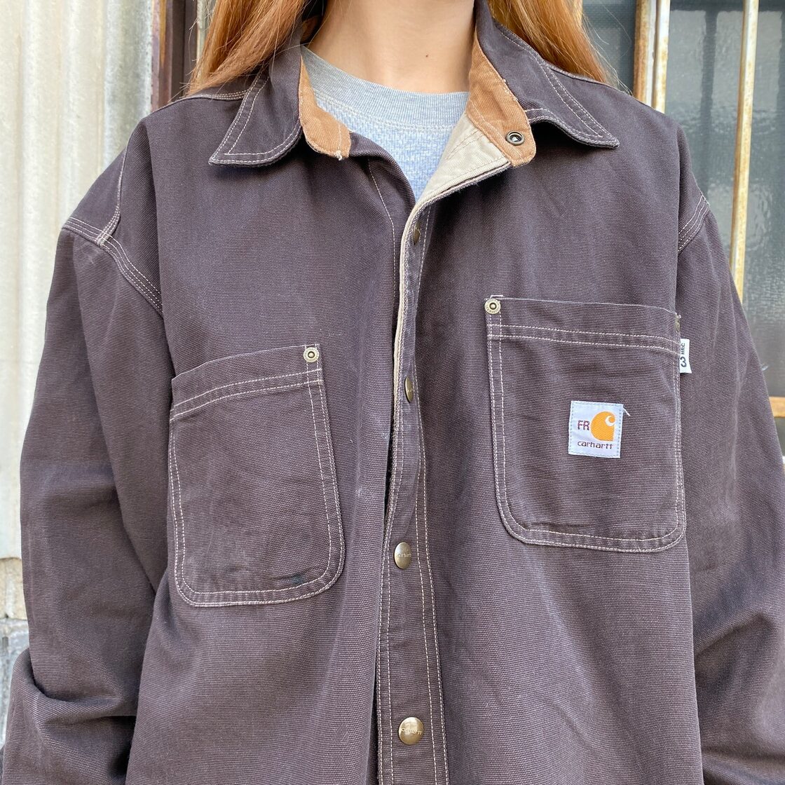 ビッグサイズ Carhartt カーハート FR ダック地 ワークシャツ 