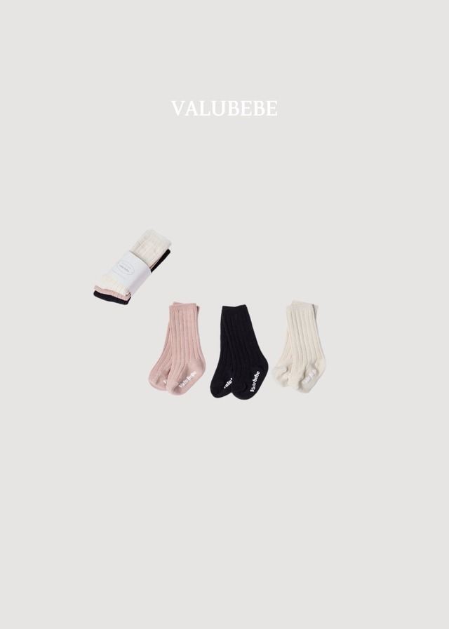 送料無料【予約】/ デイリーリブソックス2（3足セット） / valubebe