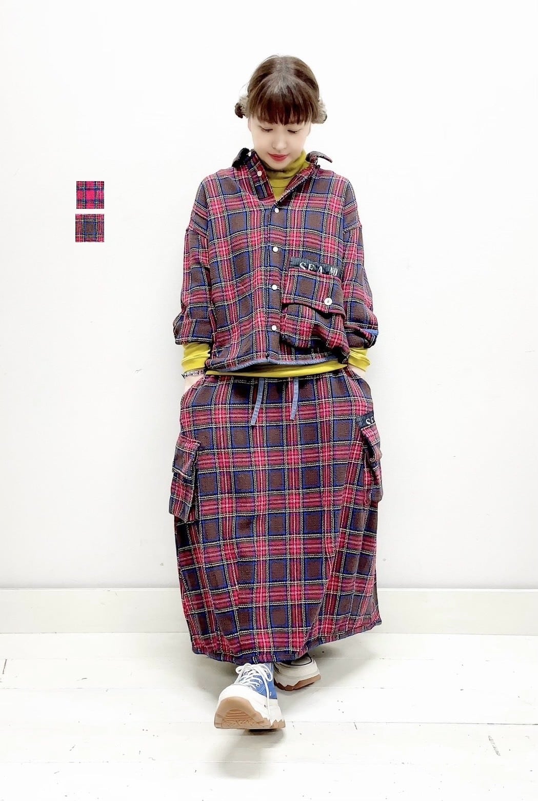 快晴堂デニムオーバースカート 楽天市場】快晴堂 カイセイドウ マルチデニムのパッチワーク2／2