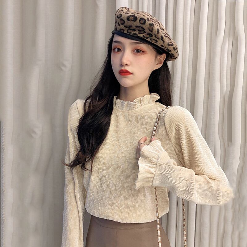 レースカラーシャツ レディーススプリングスタイルTシャツ トップス ロング 春物 1号婦人1962042378