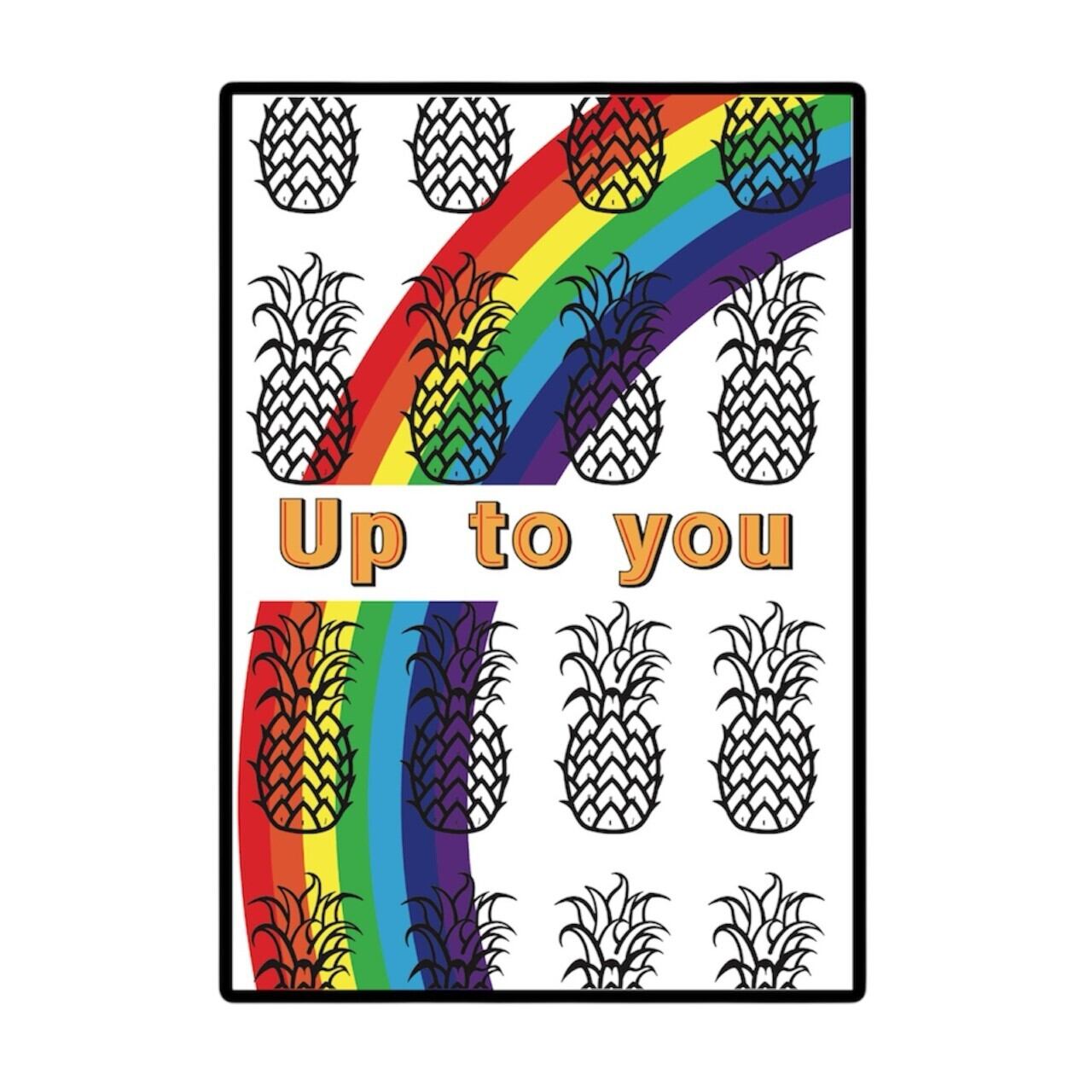 DHD(M)008【フレーム付きインテリアポスターA3 パイナップル】