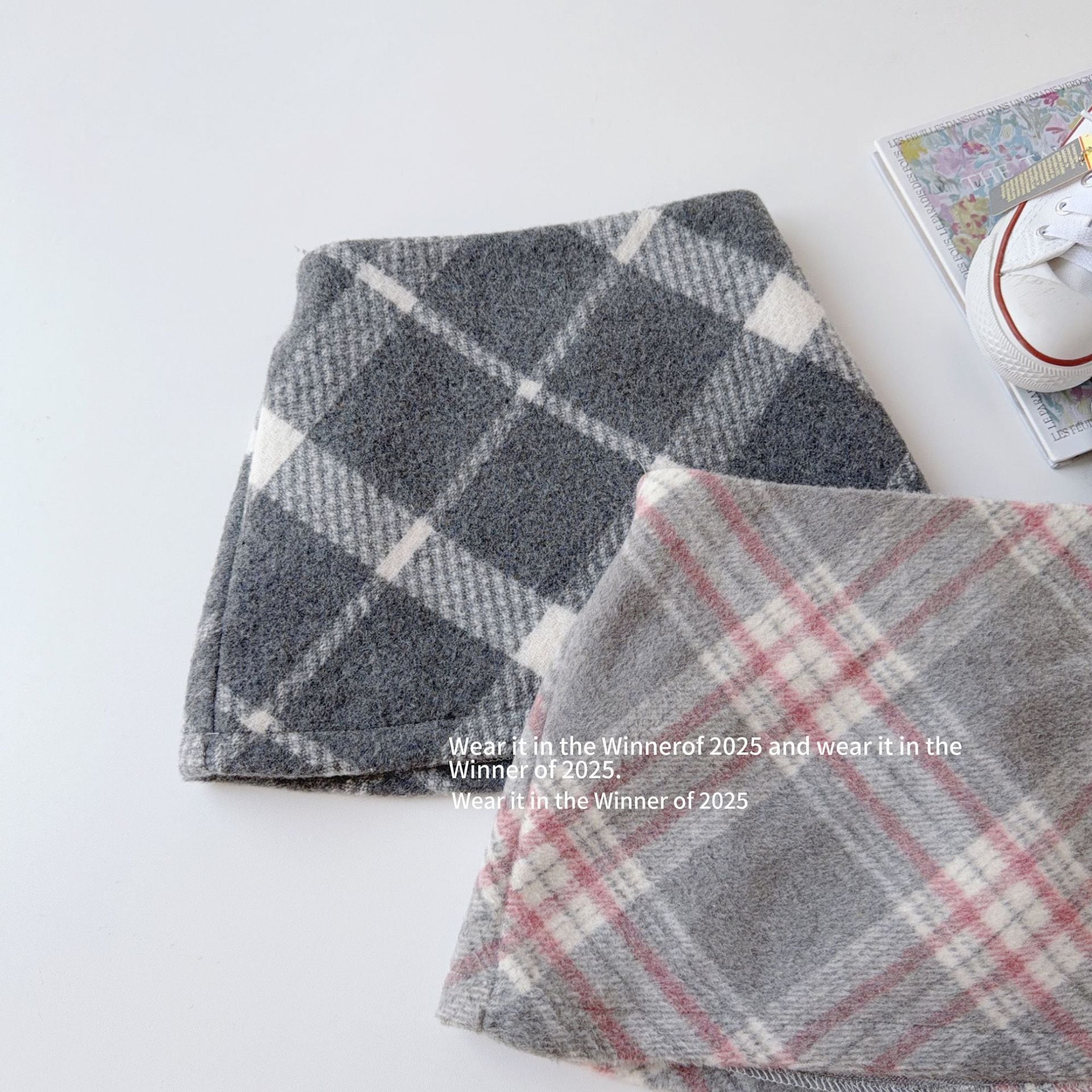 バイアスチェックミニスカート