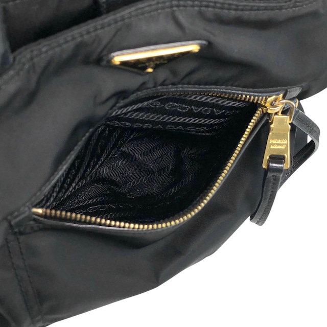 PRADA プラダ ショルダーバッグ ブラック トライアングルロゴ ナイロン 2WAY トートバッグ vintage ヴィンテージ オールド 2krwdw