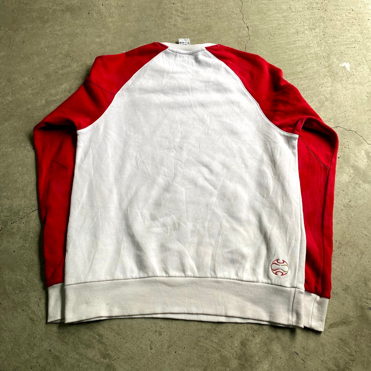 00年代 adidas アディダス L.F.C ロゴ 刺繍 ラグラン スウェット 