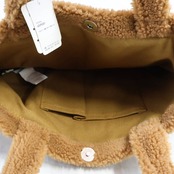【美品 フラダンス 小物 2点セット】ブラウン Kahiko カヒコ バッグ ポーチ まとめ売り 茶 水色 ホヌ柄 プルメリア柄 もこもこ