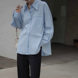 ニュアンスカラー オーバーサイズシャツ B0213