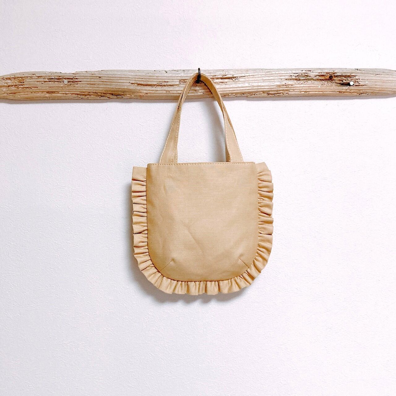 2サイズセット：フリルトートバッグ（型紙と作り方のセット）AC