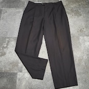 stripe wide slacks brown