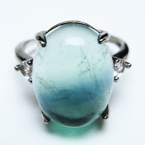 フローライト リング 蛍石 指輪 フリーサイズ 18号 一点物 メール便可 [M便 1/20] 115-7066