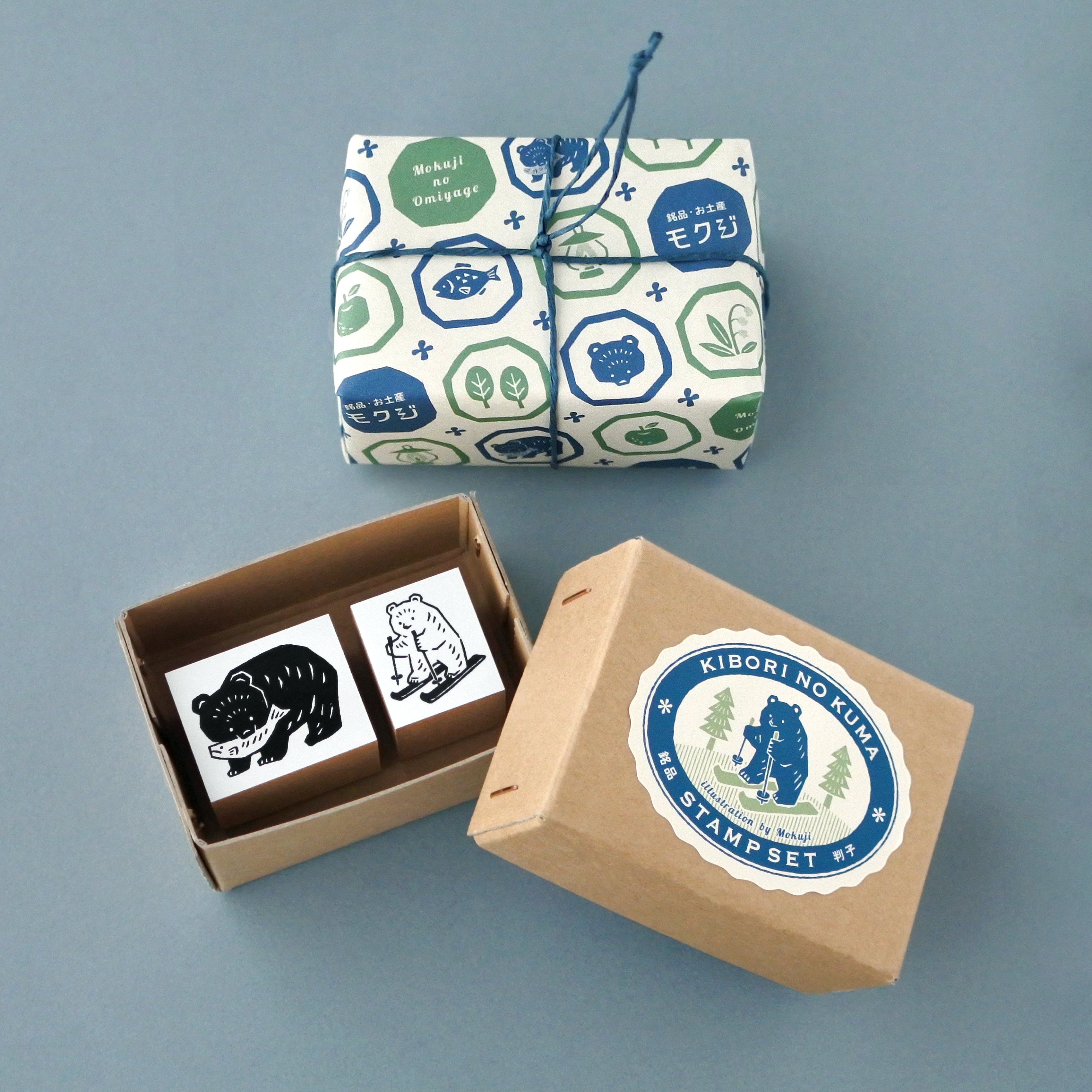 スタンプセット / 木彫りの熊 | Mokuji