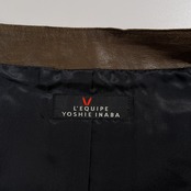 L'EQUIPE YOSHIE INABA レキップ ヨシエイナバ 羊革 本革 ラムレザー ジャケット ダブルジップ 38 /薄手/ブラウン/ビギ/レディース