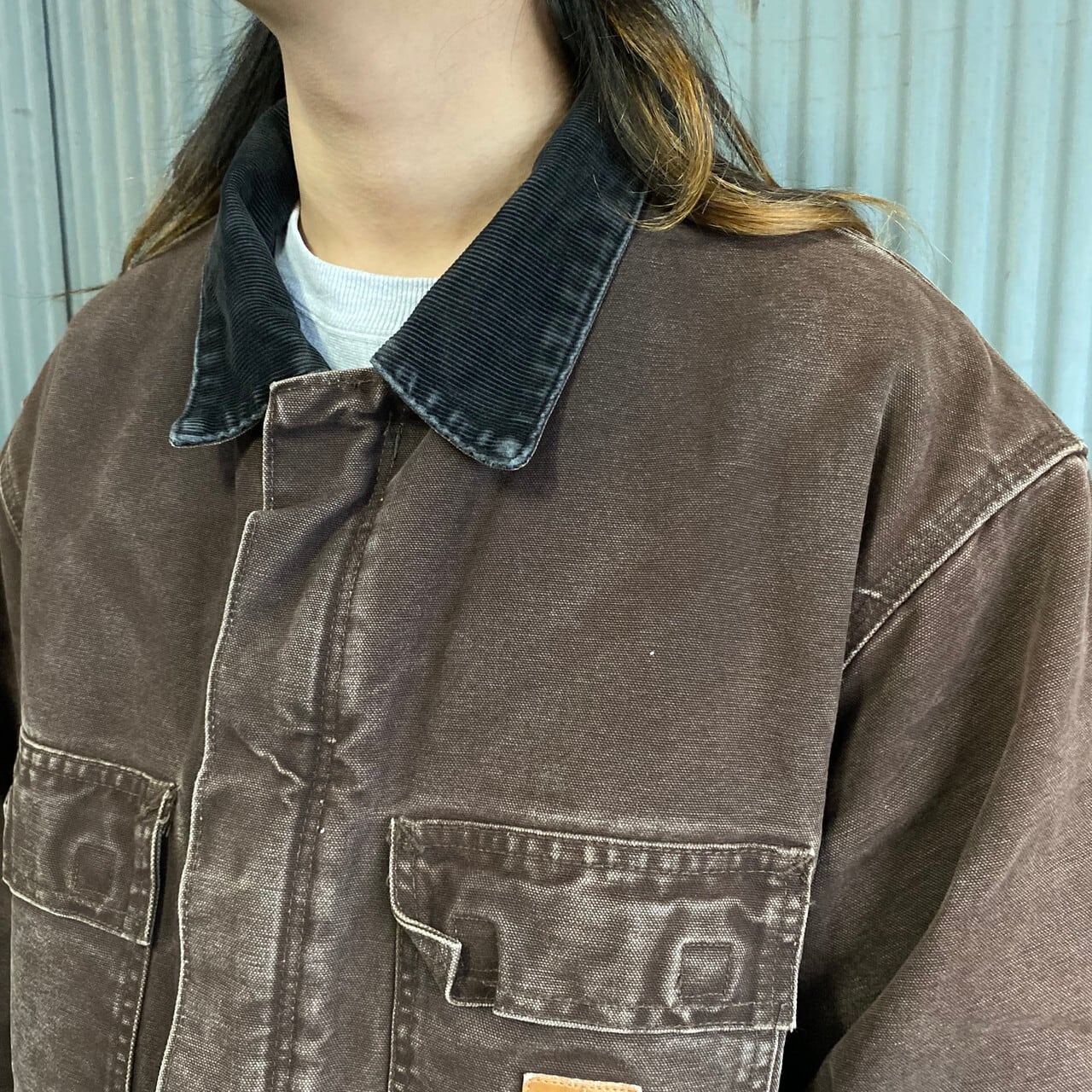 USA製 Carhartt カーハート トラディショナルコート メンズXL 古着 ダック地 ワークジャケット カバーオール キルティングライナー  ブラウン 茶色【ワークジャケット】 | cave 古着屋【公式】古着通販サイト