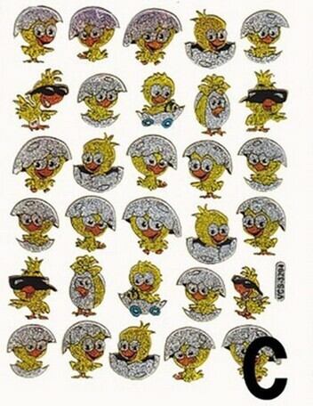 48 殻ヒヨコ レトロキラキラシール VCS-3294 VCS01