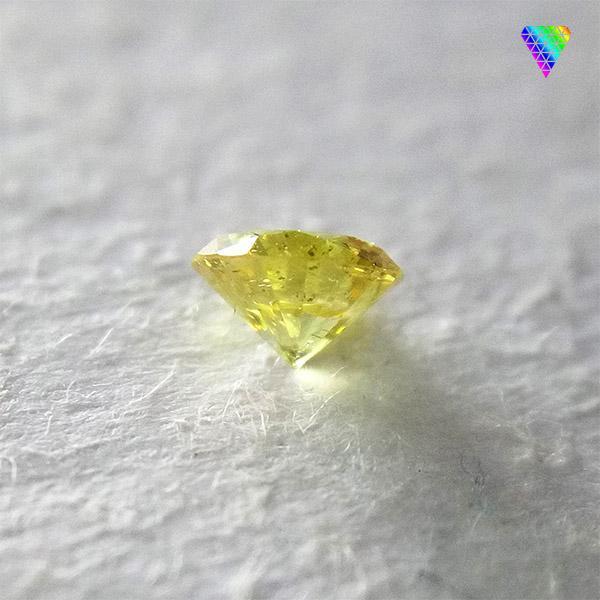 0.118 ct Fancy Intense Yellow I1 CGL 天然 イエロー ダイヤモンド ...