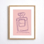 EAU DE PARFUM N°12|香りの余韻を描くミニマルラインアートポスター|大人インテリアに映える洗練デザイン|高品質印刷A4ポスター