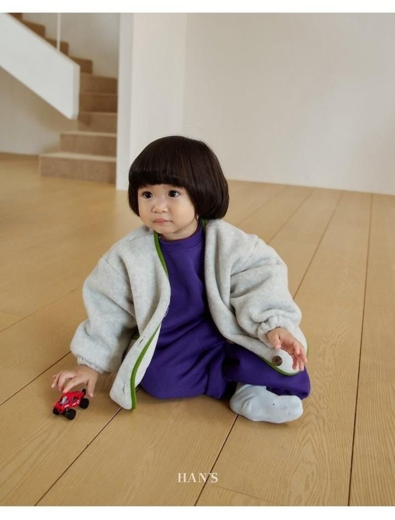 ハンス / Hans / ぽかぽかジャンパー / 韓国子供服 / キッズ / 26winter〖取寄〗*XXS~JS*