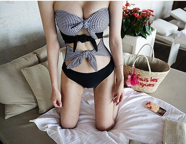 個性的★連体水着 セクシー★ワンピース水着 パッドポケット有り