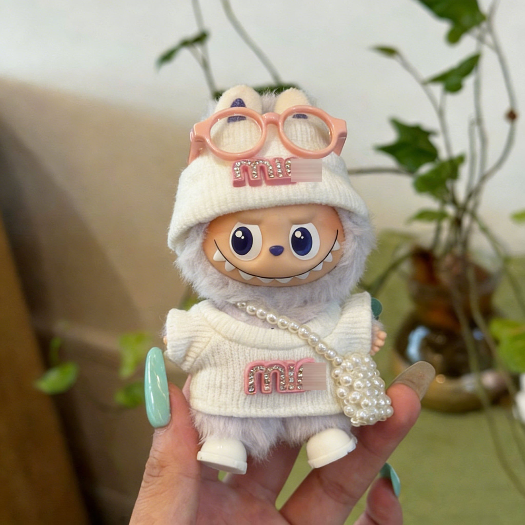 Labubu 10cm 4.0対応 甘め華やかフルセット キラキラロゴトップス＋