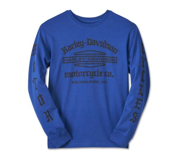 ハーレーダビッドソンオールドイングリッシュスタックドB＆S Tシャツ