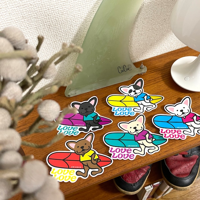 FRENCHIE "LOVE LOVE" STICKER