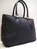 美品◆GUCCI グッチ GG柄 ユニセックスモデル A4対応ビジネス可 レザーxキャンバス切替 トート ハンド バッグ 黒◆ スタイリッシュなGG柄♪