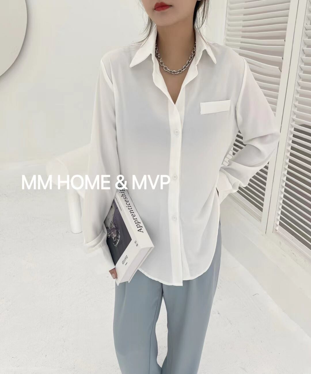 サイドスリット とろみブラウス　AJ42441-309