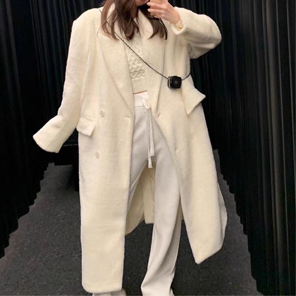 Eco fur long coat 2311211