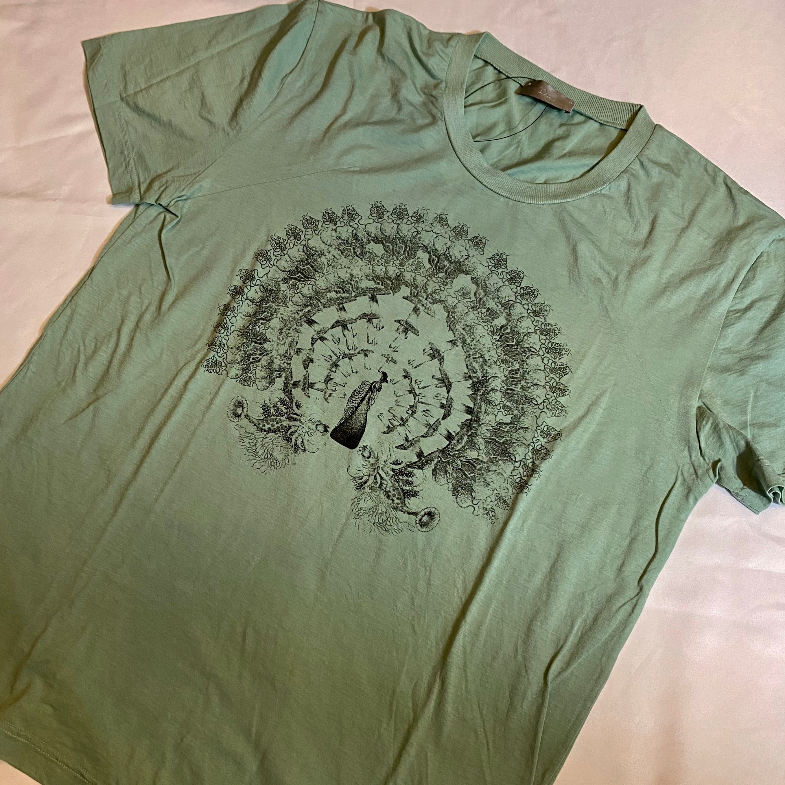 2005's DIOR HOMME peacock print tee | NOIR ONLINE