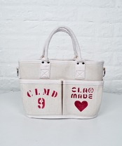 【直営限定ITEM】-TYPE E- パッチ×ペイントコンパクト3wayバッグ (IVORY)　CQ-49501H
