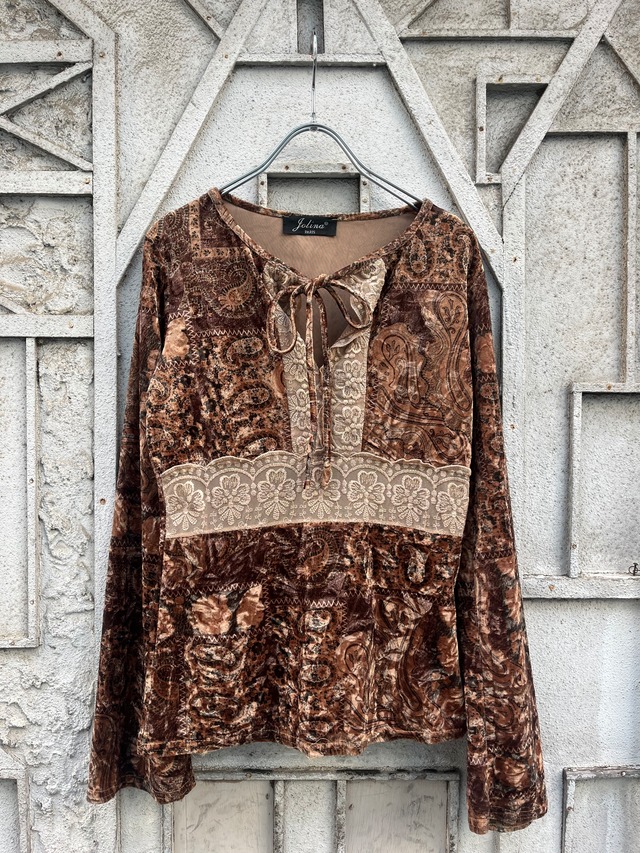 "FAIRY GRUNGE" velour and lace tops