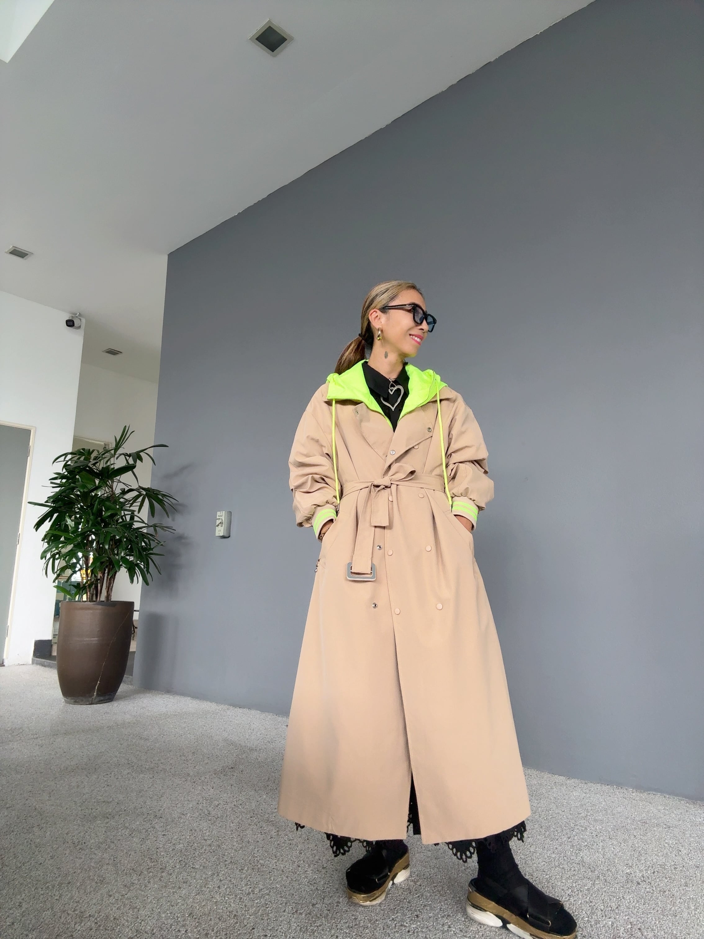 Foodie Neon Color Trench Coat【即納】 | MARIA