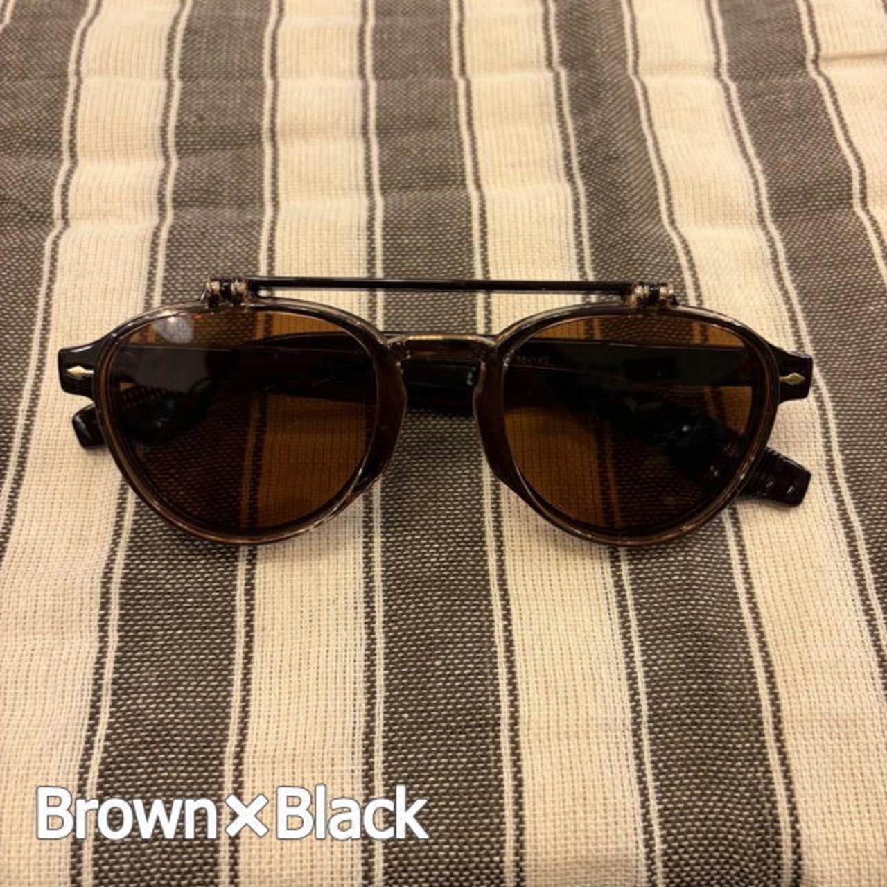 2Way Pilot Round Sunglasses ４Color　2wayラウンドサングラス　パイロット　サングラス　2way　Sunglasses