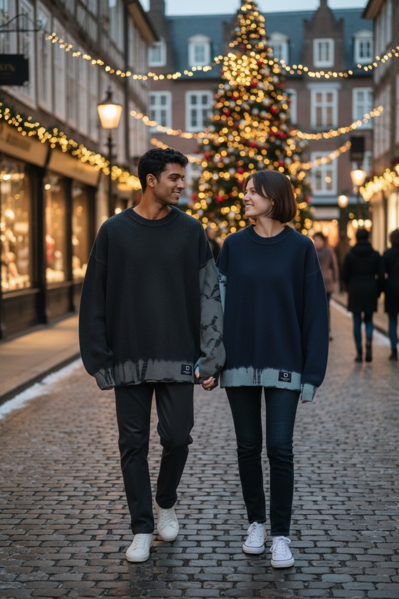 【数量限定販売 】藍染めタイダイコットンニット Early morning