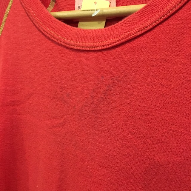 オランダ軍 ミリタリー 後染め ラグラン Tシャツ 90s 赤 軍物 ユーロ
