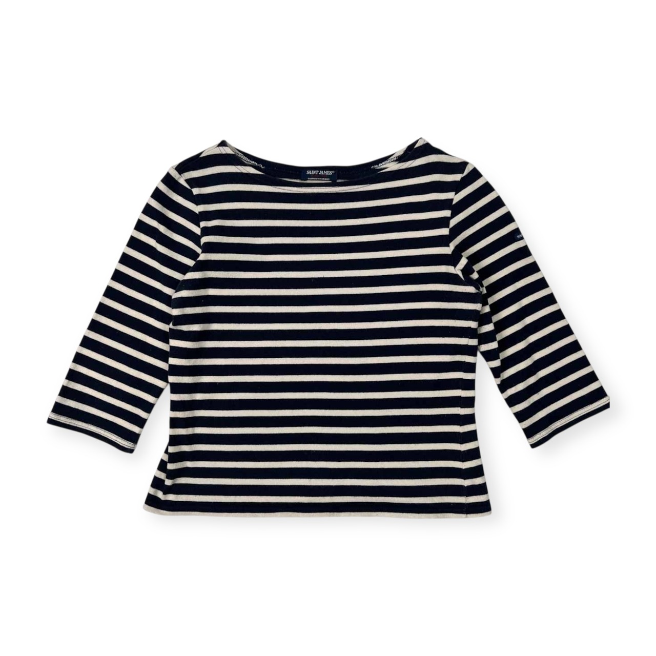 SAINT JAMES セントジェームス マリンボーダー バスクシャツ サイズ S (2-40) /フランス製/ホワイト×ネイビー