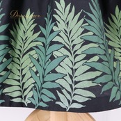 フラダンス 衣装 パウスカート Leipoo ブラック系 リーフ柄 グリーン系 ゴールド系 かっこいい シック 華やか 鮮やか ハワイアン アロハ ハワイアンプリント フラ ダンス レッスン 練習 フラダンス教室 ダンス衣装