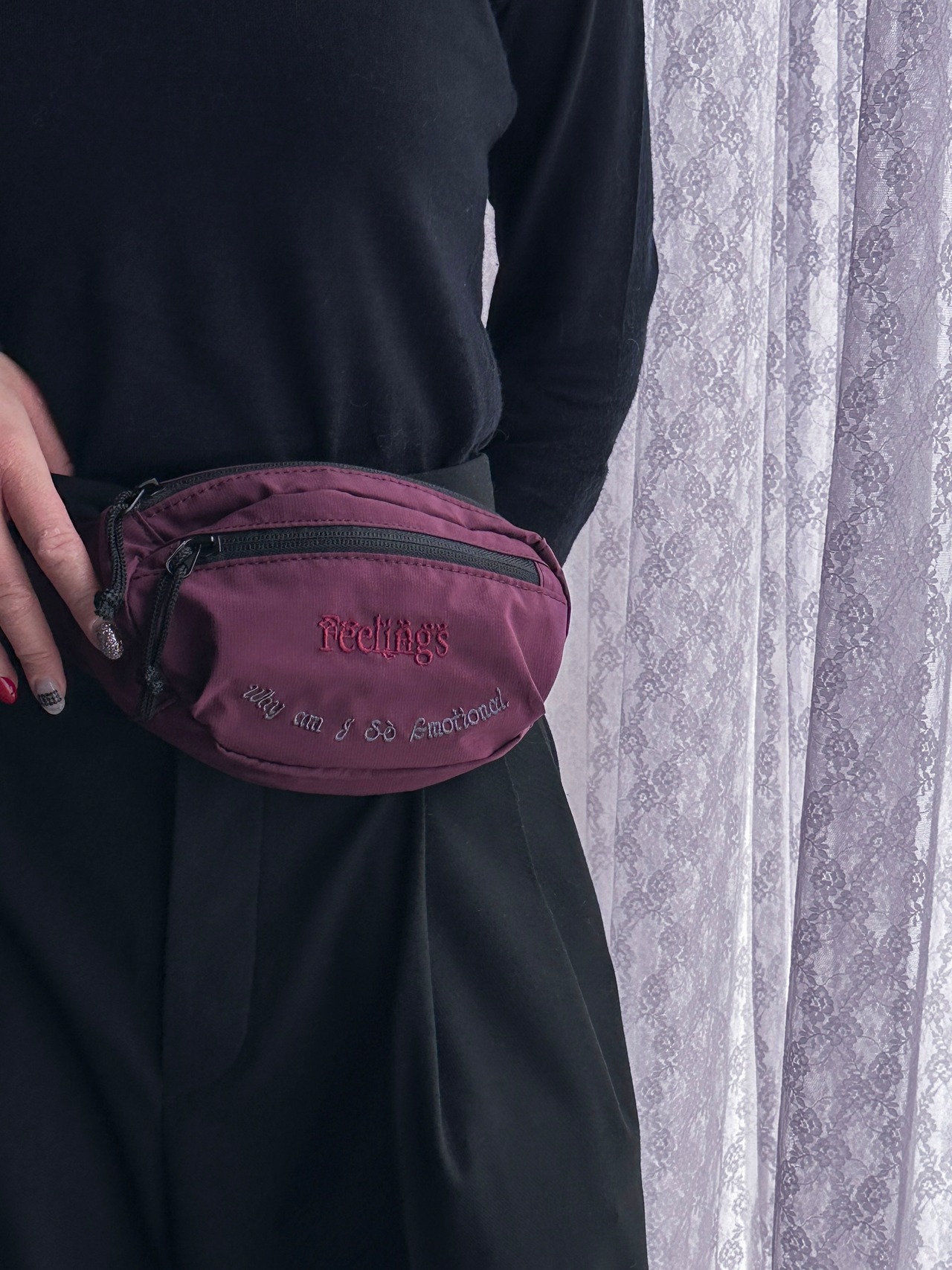 Bababa original／Waist bag（Burgundy）