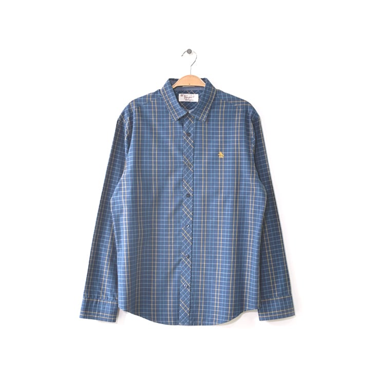 ペンギン バイ マンシングウェア チェック柄 長袖シャツ メンズM Penguin by Munsingwear アメカジ 古着 @CA0622