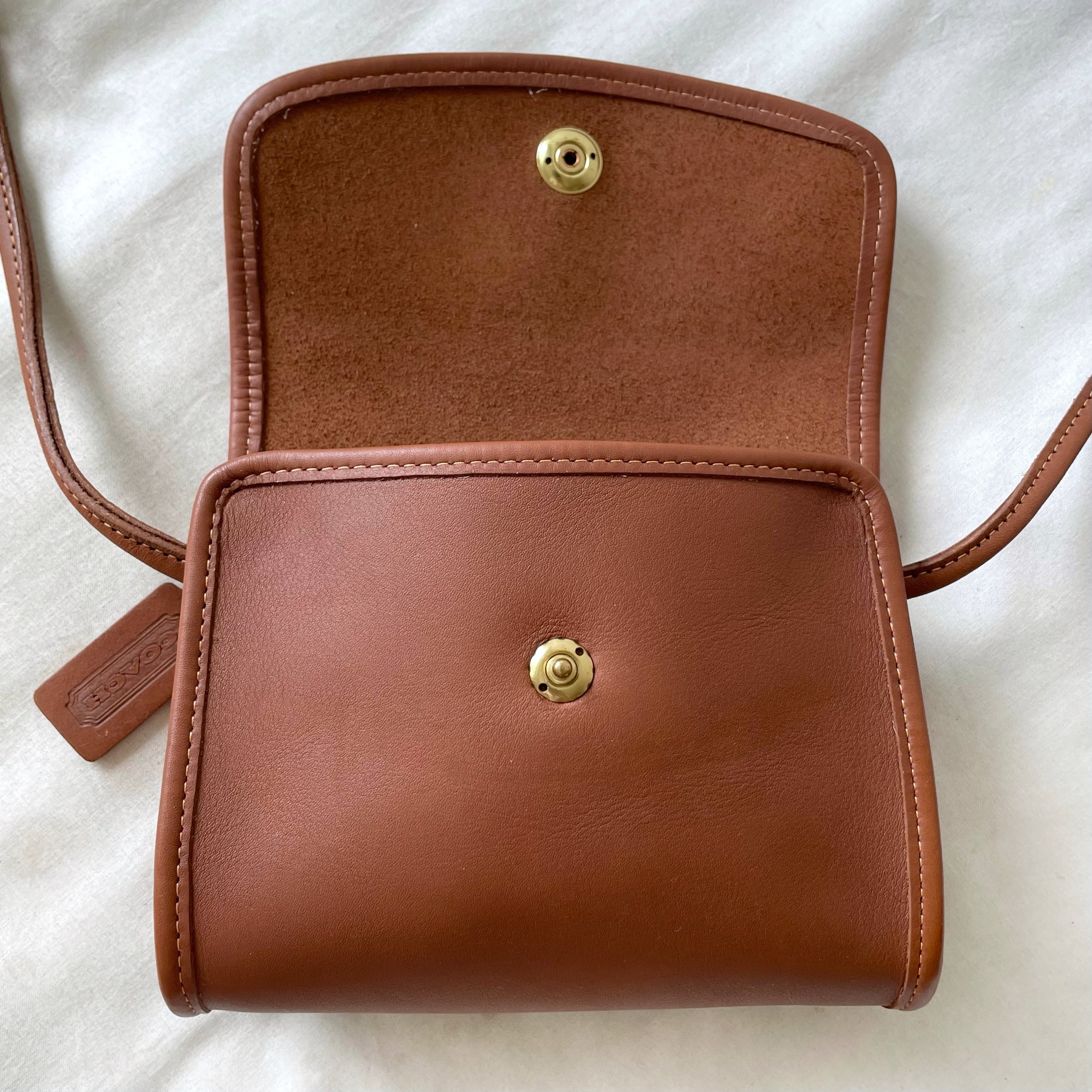 バッグ vintage coach old waist pouch brown オールドコーチ ☆USA製 レザー ウエストポーチ ブラウン ボディバッグ